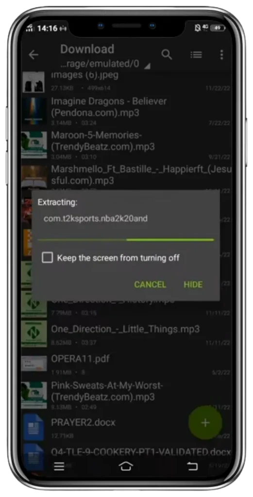 Downloading NBA 2K20 APK File